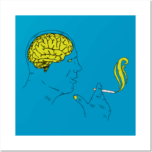 Smoking on the Brain Wall Art by ljrocks3@gmail.com